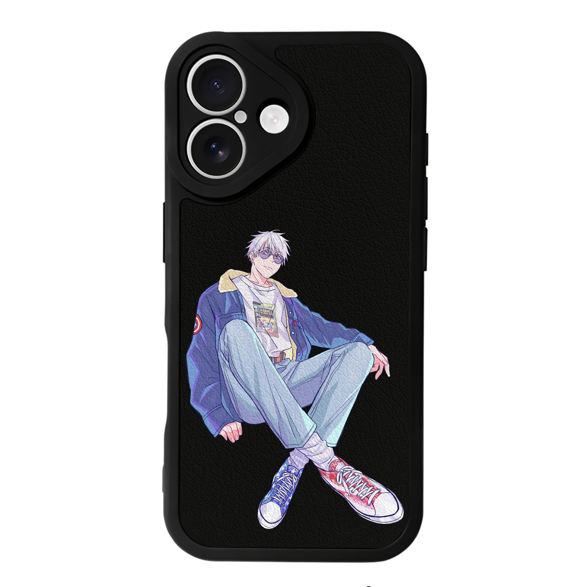 （画像用） 呪術廻戦 Jujutsu Kaisen 【iPhone 16シリーズ対応】シリコンスマホケース（レザー調） 材質：シリコン